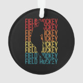 フィールドホッケーレトロヴィンテージ オーナメント (裏面)
