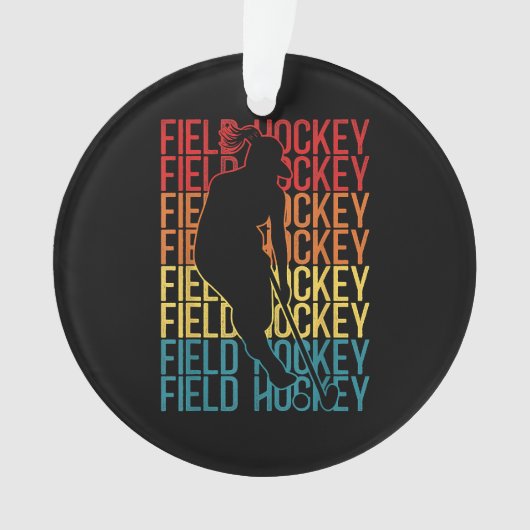 フィールドホッケーレトロヴィンテージ オーナメント (正面)