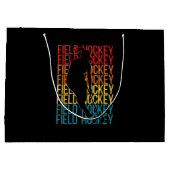 フィールドホッケーレトロヴィンテージ ラージペーパーバッグ (裏面)