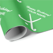 フィールドホッケーロゴ誕生日ラッピング紙 ラッピングペーパー (ロールコーナー)