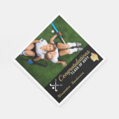 フィールドホッケー写真卒業クラス2022 スタンダードランチョンナプキン (角)