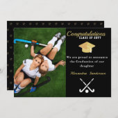 フィールドホッケー写真卒業クラス2022 案内状 (正面/裏面)