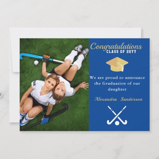 フィールドホッケー写真卒業クラス2022 Anno 案内状 (正面)