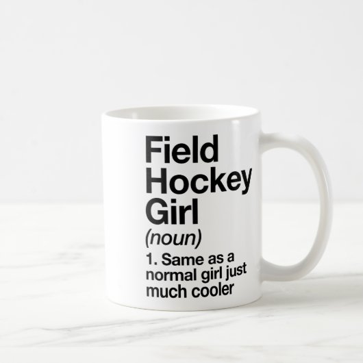 フィールドホッケー女子の定義が面白くて体系的なスポーツ コーヒーマグカップ (右)