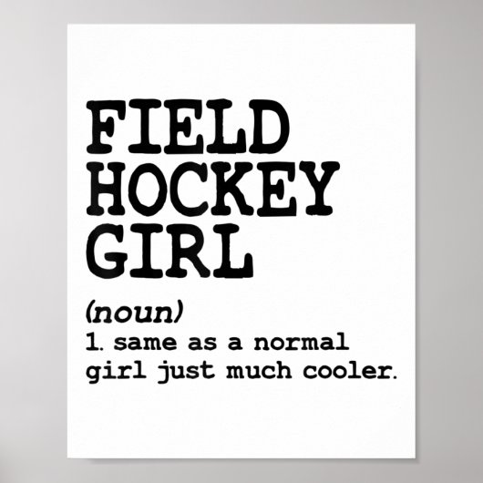 フィールドホッケー女子の面白いスポーツの定義 ク ポスター (正面)