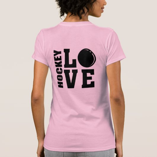 フィールドホッケー愛好家、交差ホッケースティック愛 Tシャツ (裏面)