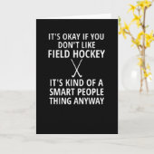 フィールドホッケー愛好者ギフトフィールドホッケー選手コーチ カード (黄色い花)