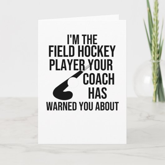 フィールドホッケー愛好者ギフトフィールドホッケー選手コーチ カード (正面)