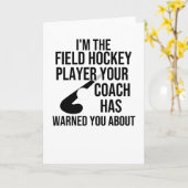 フィールドホッケー愛好者ギフトフィールドホッケー選手コーチ カード (黄色い花)