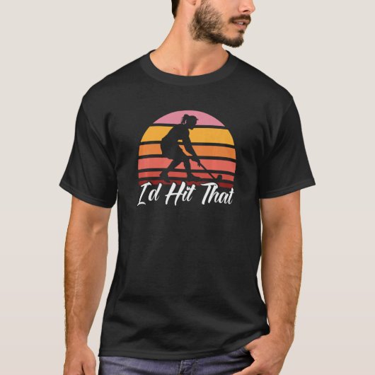フィールドホッケー私がヒット Tシャツ (正面)