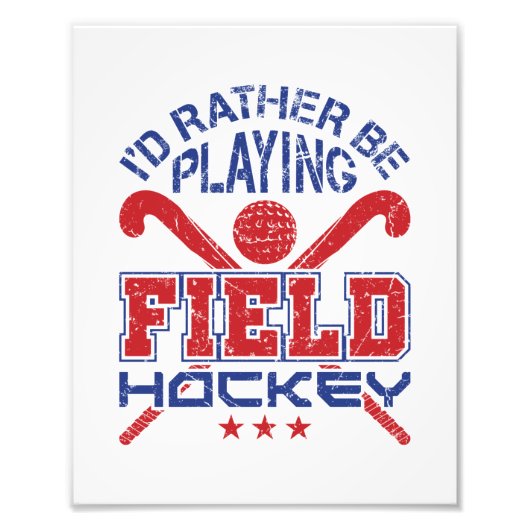 フィールドホッケー遊をやりたい フォトプリント            (正面)