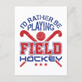 フィールドホッケー遊をやりたい ポストカード