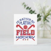 フィールドホッケー遊をやりたい ポストカード (スタンド正面)