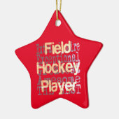 フィールドホッケー選手の超常者 セラミックオーナメント (左)