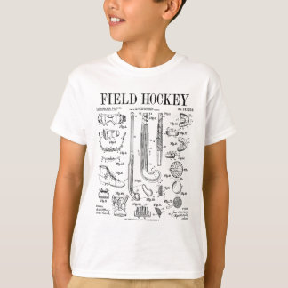 フィールドホッケー選手 チームスポーツ 楽しいヴィンテージ パテ Tシャツ