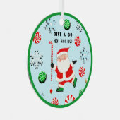 フィールドホッケー クリスマス コレクタブル 陶器 オーナメント (正面右)