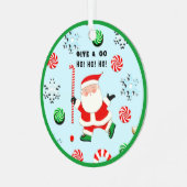 フィールドホッケー クリスマス コレクタブル 陶器 オーナメント (正面左)