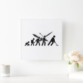 フィールドホッケー スクエア壁時計 (ホーム)