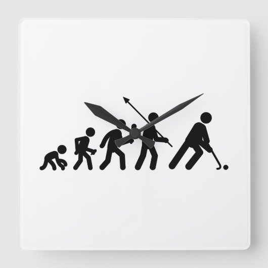 フィールドホッケー スクエア壁時計 (正面)