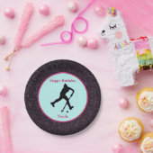 フィールドホッケー「ハッピーバースデー」スパークル紙プレート ペーパープレート (パーティー)