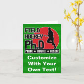 フィールドホッケーPh.D誕生日カード カード (黄色い花)