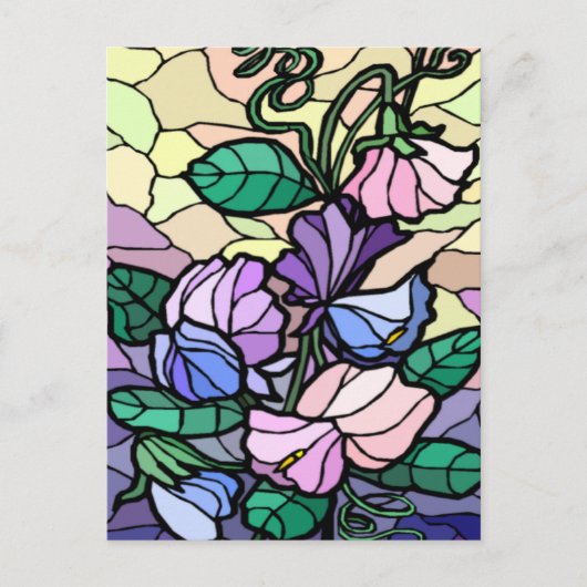 フィールドポストカードのステイングラスリリー ポストカード (正面)