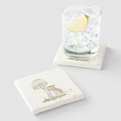 フィールドマおもしろいウスとキノコのリアル化 ストーンコースター (横)