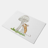 フィールドマウスおもしろいとマウスのリアルなスケッチ ドアマット (アングル)