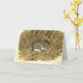 フィールドマウスノートカード カード (黄色い花)