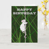 フィールドマウス、ハッピーバースデー カード (黄色い花)