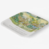 フィールドマウンテンランドスケープ任意の年の記念日 ペーパープレート (傾斜あり)