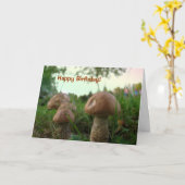 フィールドマッシュルームハッピーバースデー カード (黄色い花)