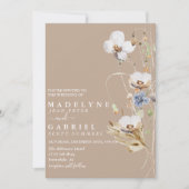 フィールドワイルドフラワーウォーターカラー招待状 招待状 (正面)