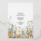 フィールドワイルドフラワーズゴールドフォイル招待状 箔招待状 (裏面)