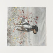 フィールド内のブリタニースパニエル犬狩り タペストリー (正面(横))