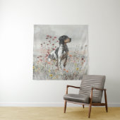 フィールド内のブリタニースパニエル犬狩り タペストリー (インサイチュ)