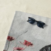 フィールド内のブリタニースパニエル犬狩り ビーチタオル (インサイチュ)