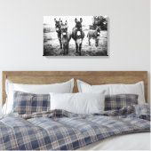 フィールド内のロバ キャンバスプリント (インサイチュ (寝室))