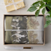 フィールド内の本物の（AIではない）ヴィンテージ牛 薄葉紙 (ギフト)