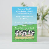 フィールド内の牛のデザイン 招待状 (スタンド正面)