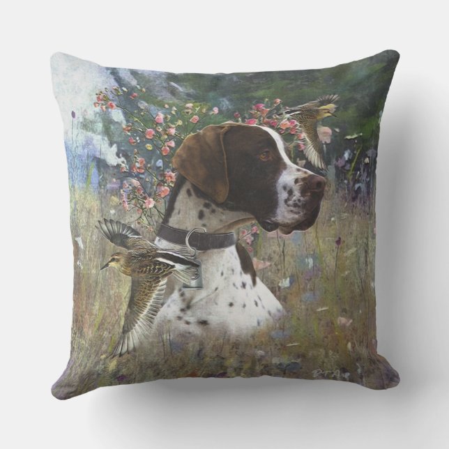フィールド内の美しいポインタ アウトドアクッション (裏面)