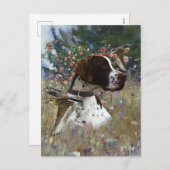 フィールド内の美しいポインタ シーズンポストカード (正面/裏面)