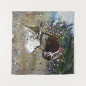 フィールド内の美しいポインタ タペストリー (正面(横))