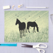 フィールド内の馬 薄葉紙 (クラフト)