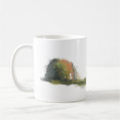 フィールド内の2つのウサギ コーヒーマグカップ (左)