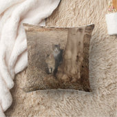 フィールド内の2つの甘い猫オリジナル写真アート クッション (ブランケット)