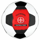 フィールド心配サッカー愛好家のボールスポーツマン サッカーボール (正面)