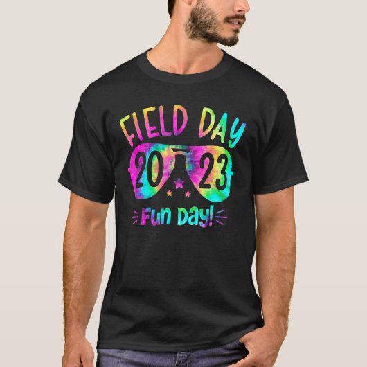 フィールド日おもしろい日先生学生子供の最終日 Tシャツ (正面)