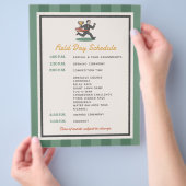 フィールド日バチュラーパーティイベントスケジュール チラシ (手)