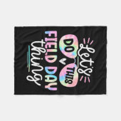 フィールド日絞り染めフィールド日0先生子 フリースブランケット (正面(横))